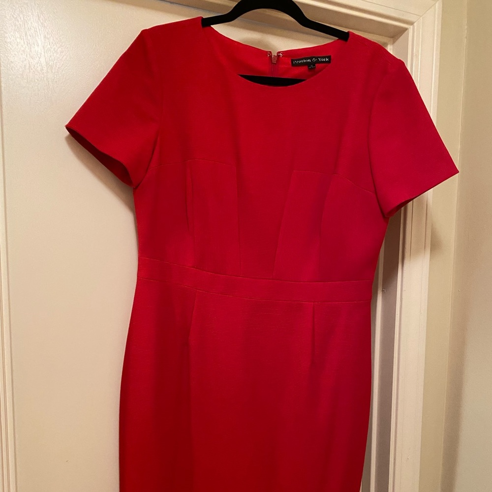 Preston & York Red Dress Fitted Around The Waist